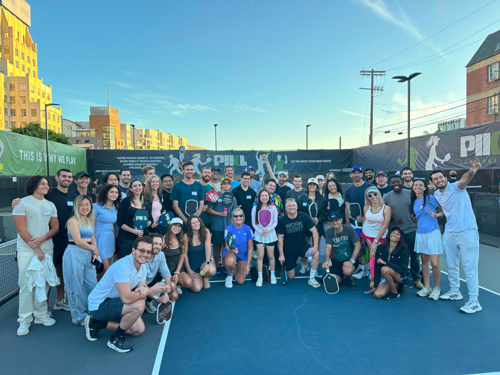 Group photo at PIKL LA pickleball event